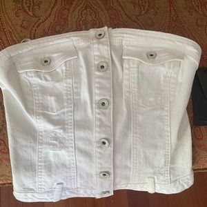 Guess button up denim corset